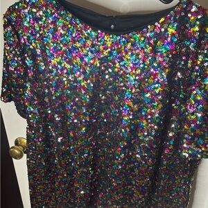ModCloth Multicolor Sequin Top
